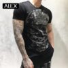 100% cotton men tshirt maker skull strysal rhinestones funny streetwear crew neck short sleeve homme men clothing summer - Image 2
