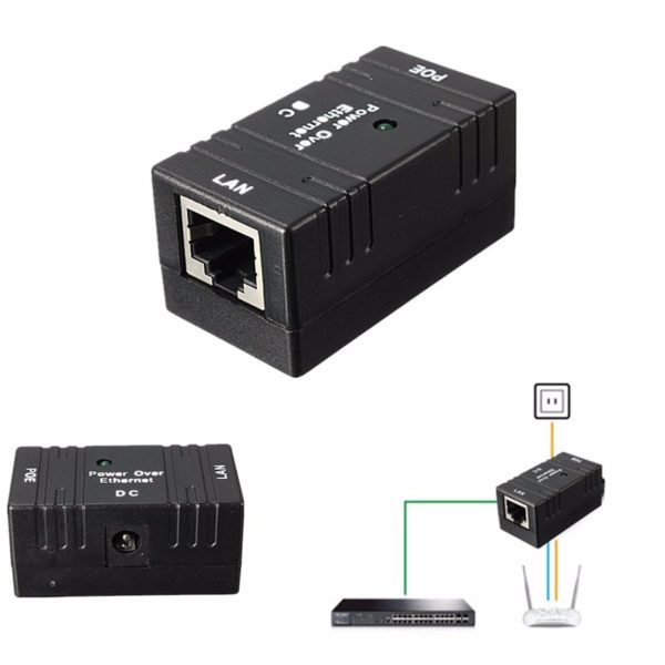 10M/100Mbp Passive POE Power Over Ethernet RJ-45 Injector Splitter Wall Mount Adapter For CCTV IP Camera Networking - Image 3