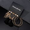 12 Pairs/Set Women's Earrings Pearl Earrings For Women Bohemian Fashion Jewelry 2020 Geometric Crystal Heart Stud Earrings New - Image 5