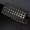 12 Pairs/Set Women's Earrings Pearl Earrings For Women Bohemian Fashion Jewelry 2020 Geometric Crystal Heart Stud Earrings New - Image 6