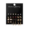 12 Pairs/Set Women's Earrings Set Stud Earrings For Women Bohemian Fashion Jewelry Vintage Geometric Crystal Pearl Earrings 2020 - Image 3