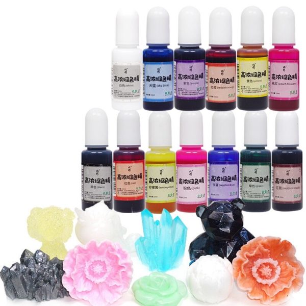 13 Colors 10g Epoxy UV Resin Mix Color Dye Colorant Resin Pigment Quick Drying DIY Crafts Handmade Jewelry Making Tools - Image 2