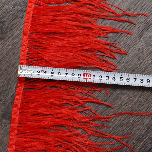 15-20CM 6M Ostrich Feather trim Cloth Belt for bag DIY feather ribbon fringe Wedding dress clothesdecoration - Image 6