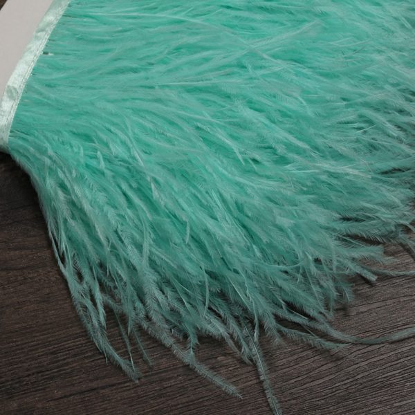 15-20CM 6M Ostrich Feather trim Cloth Belt for bag DIY feather ribbon fringe Wedding dress clothesdecoration