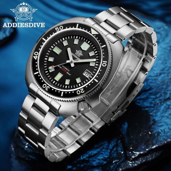 1970 Abalone Dive Watch 200m Sapphire crystal calendar NH35 Automatic Mechanical Steel diving Men's watch - Image 5