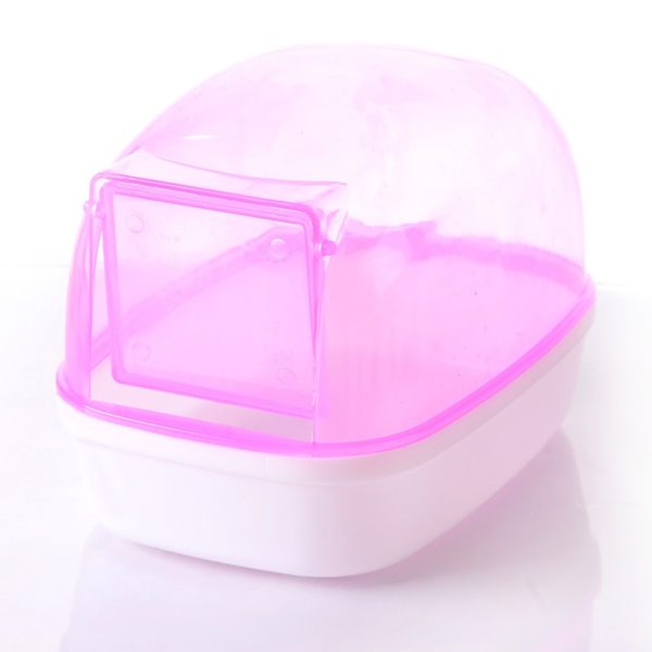 1PCS Pet Hamster Sand Bathroom Rectangle Non-slip Hamster Bath House Sand Bath Clear Container Small Animal Accessories - Image 2