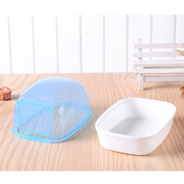 1PCS Pet Hamster Sand Bathroom Rectangle Non-slip Hamster Bath House Sand Bath Clear Container Small Animal Accessories - Image 3