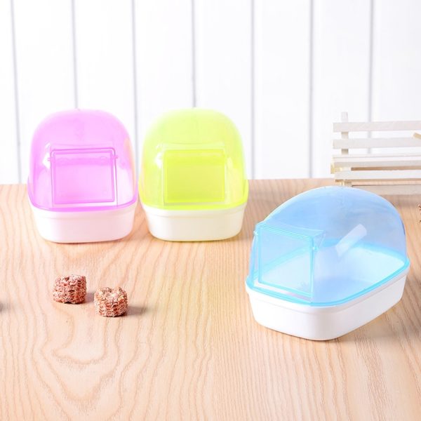 1PCS Pet Hamster Sand Bathroom Rectangle Non-slip Hamster Bath House Sand Bath Clear Container Small Animal Accessories - Image 4