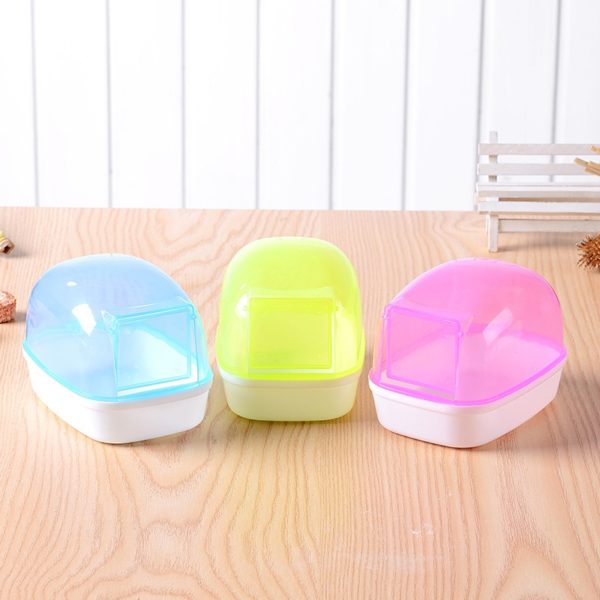 1PCS Pet Hamster Sand Bathroom Rectangle Non-slip Hamster Bath House Sand Bath Clear Container Small Animal Accessories - Image 5