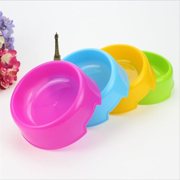 1Pc Safety Solid color Multi-Purpose Plastic Cat Dog Bowls Feeding Water Food Puppy Feeder Cat Dog Bowls Pet Feeding Supplies - Image 2