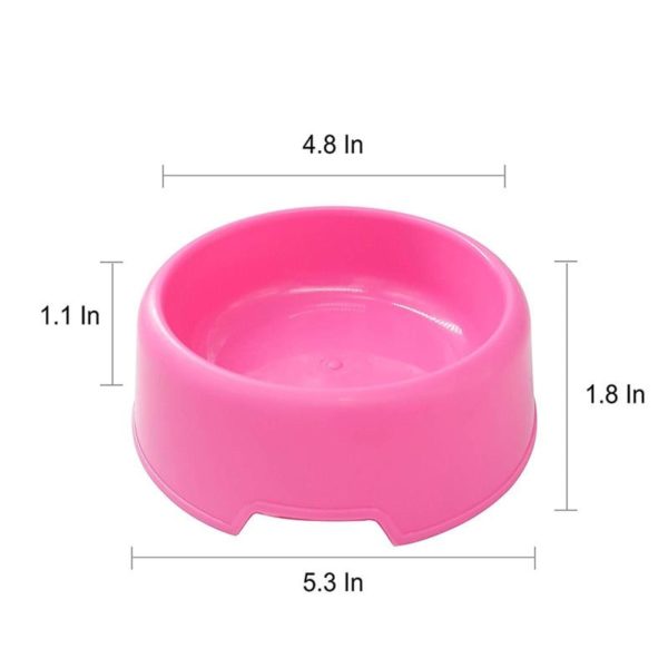 1Pc Safety Solid color Multi-Purpose Plastic Cat Dog Bowls Feeding Water Food Puppy Feeder Cat Dog Bowls Pet Feeding Supplies - Image 3