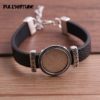 1pcs PU Bracelets Bangles Base Setting Cuff Blank Trays Brazel Fit 18mm Glass Cameo Dome Cabochon DIY Jewelry Findings P6711