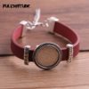 1pcs PU Bracelets Bangles Base Setting Cuff Blank Trays Brazel Fit 18mm Glass Cameo Dome Cabochon DIY Jewelry Findings P6711 - Image 4