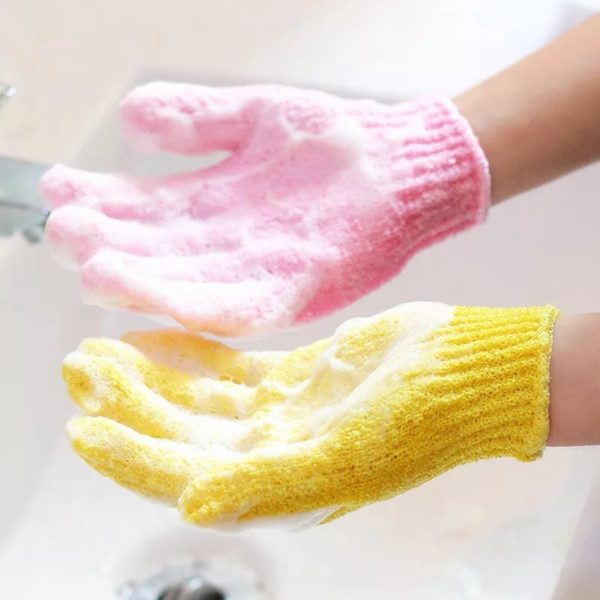 2/5pcPeeling Exfoliating Gloves Shower Body Brush Fingers Bath Towel Peeling Mitt Body Scrub Gloves Bath Sponge Spa Foam Shower - Image 2