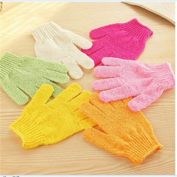 2/5pcPeeling Exfoliating Gloves Shower Body Brush Fingers Bath Towel Peeling Mitt Body Scrub Gloves Bath Sponge Spa Foam Shower - Image 4