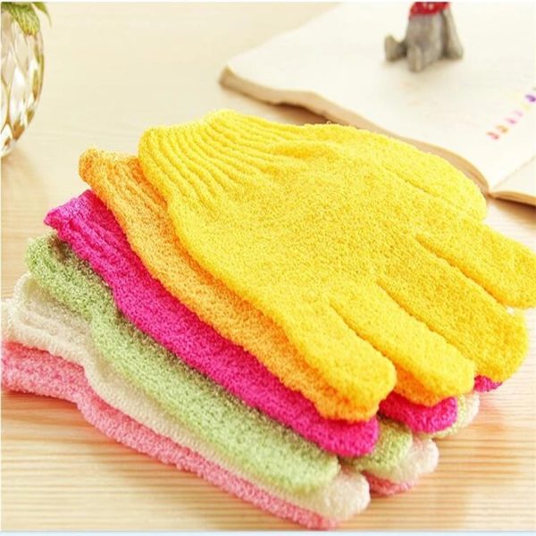 2/5pcPeeling Exfoliating Gloves Shower Body Brush Fingers Bath Towel Peeling Mitt Body Scrub Gloves Bath Sponge Spa Foam Shower - Image 5