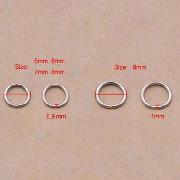 200pcs/Package 5mm/6mm/7mm/8mm/9mm Metal Jump Ring Connection Jewelry Finding Components Parts Connectors For DIY Accessories - Image 3