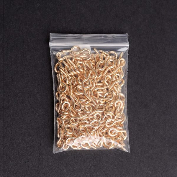 200pcs Small Tiny Mini Eye Pins Eyepins Hooks Eyelets Screw Threaded Gold Clasps Hooks Jewelry Findings For Making DIY - Image 4