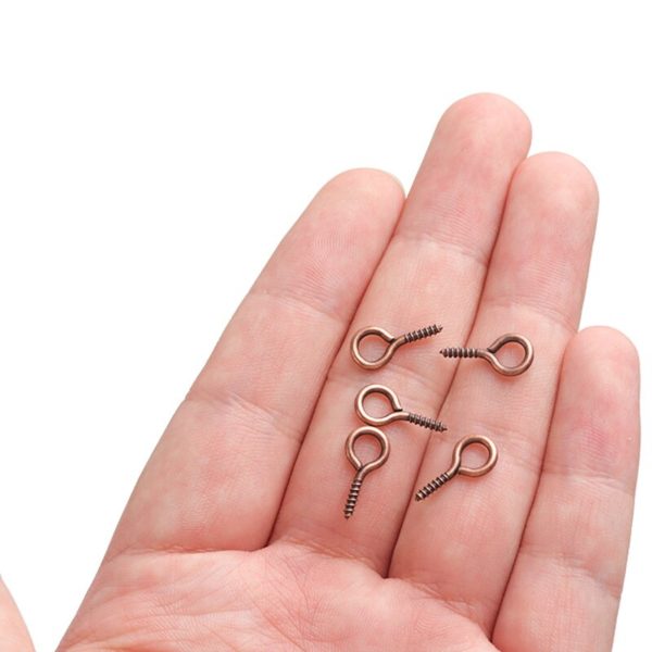 200pcs Small Tiny Mini Eye Pins Eyepins Hooks Eyelets Screw Threaded Gold Clasps Hooks Jewelry Findings For Making DIY - Image 6