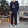 2018 fall new Chinese style retro personality embroidery leisure long-sleeved men's suit big size trend