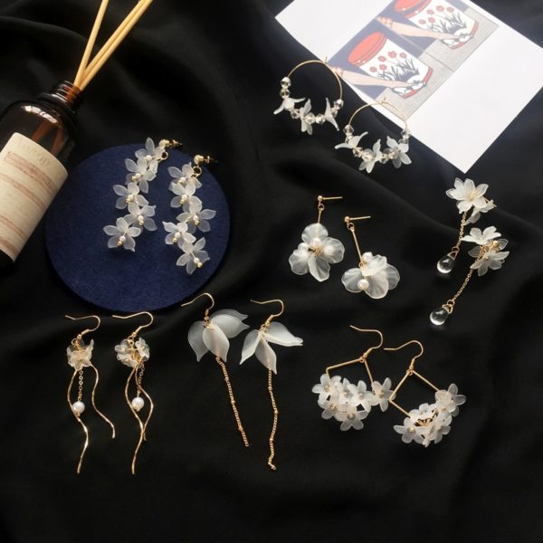 2019 New flower handmade bohemia boho earrings women fashion long hanging earrings crystal female wedding earings party jewelry - Image 3