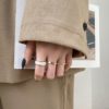 2020 New Gothic Style Three Piece Opening Rings For Woman Fashion Korean Jewelry European and American Wedding Party Sexy Ring - Image 4