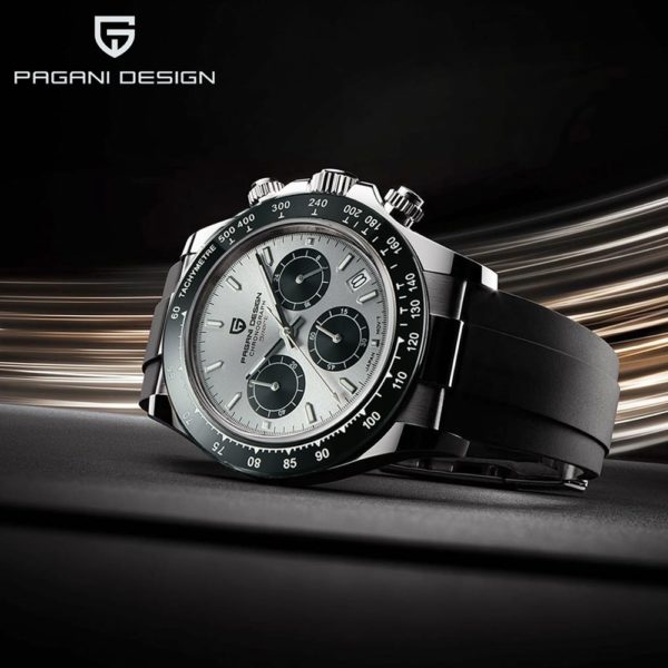 2020 New PAGANI DESIGN Quartz Watch Men Top Brand Automatic Date Wristwatch Silica gel Waterproof Daytona Chronograph Clock Mans - Image 2