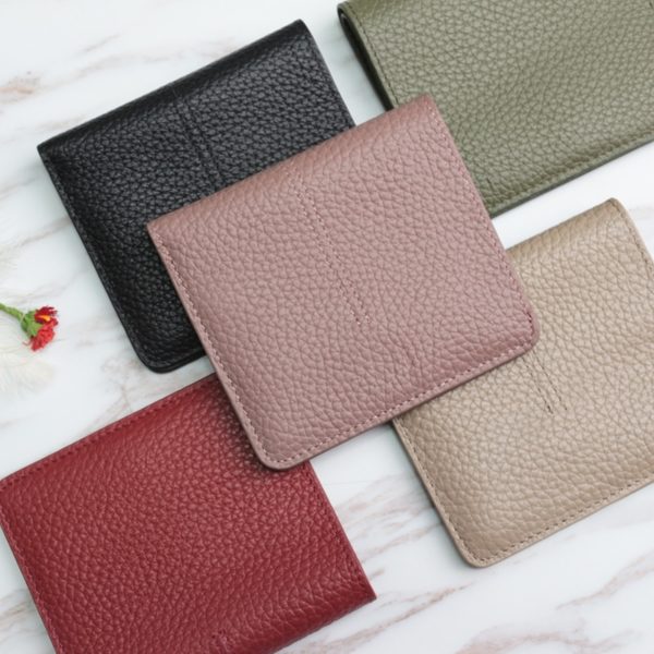 2020 New arrival genuine cow leather slim card holder wallet ladies simple fashion Cowhide credit card holder