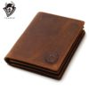 2020 Vintage Crazy Horse Handmade Leather Men Wallets Multi-Functional Cowhide Coin Purse Genuine Wallet For