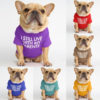 2021 Fashion Letters Printed Dog T-shirt Pure Cotton Dog Clothes for French Bulldog Soft Breathable Pet Costume S-XXL