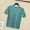 2021 Spring And Summer New Arrival Handmade Sequins Beading Bow Sweater Women Short Sleeve Knitted Pullover Ins Modis Tops - Image 2