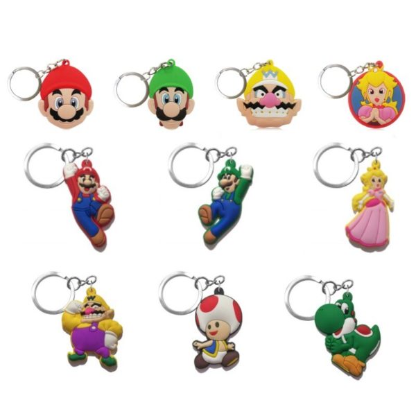 20pcs/lot Cartoon Keychain PVC Keyring Kids Gift Key Chain Key Cover Party Favor Jewelry - Image 2