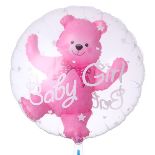 24inch Baby Boy Bear or Girl Blue Pink Bubble Bear Foil Balloons Birthday Baby Shower Decorations Kids Toys Ball in Ball - Image 2