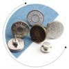 2PCs Snap Fastener Metal Buttons For Clothing Jeans Perfect Fit Adjust Self Increase Reduce Waist Free Nail Twist Sewing Buttons - Image 4