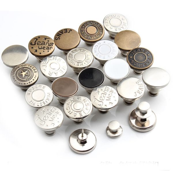 2PCs Snap Fastener Metal Buttons For Clothing Jeans Perfect Fit Adjust Self Increase Reduce Waist Free Nail Twist Sewing Buttons - Image 5