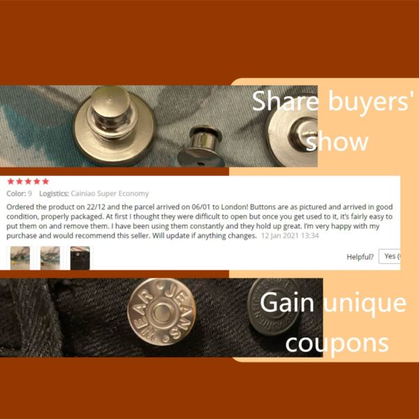 2PCs Snap Fastener Metal Buttons For Clothing Jeans Perfect Fit Adjust Self Increase Reduce Waist Free Nail Twist Sewing Buttons - Image 6