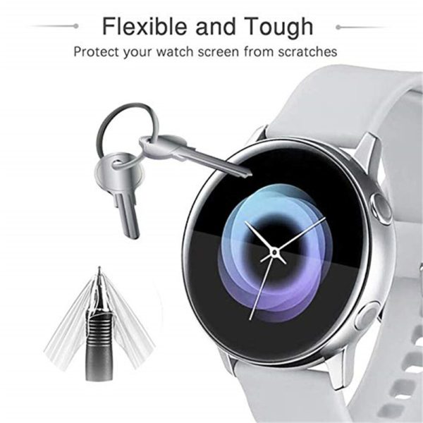 2pcs Ultra-thin Protective Film for Samsung Galaxy Watch Active 2 40mm 44mm Anti-Bubble Soft 3D Edge Screen Protector Cover - Image 2