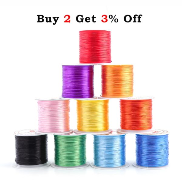 393inch/Roll Strong Elastic Crystal Beading Cord 1mm for Bracelets Stretch Thread String Necklace DIY Jewelry Making Cords Line - Image 2