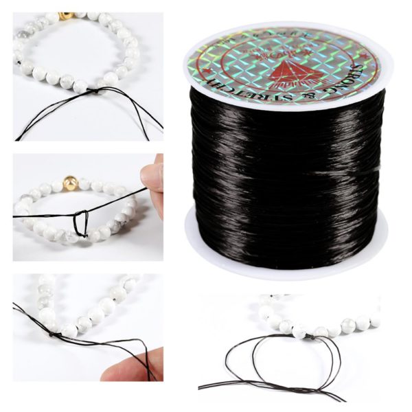 393inch/Roll Strong Elastic Crystal Beading Cord 1mm for Bracelets Stretch Thread String Necklace DIY Jewelry Making Cords Line - Image 3