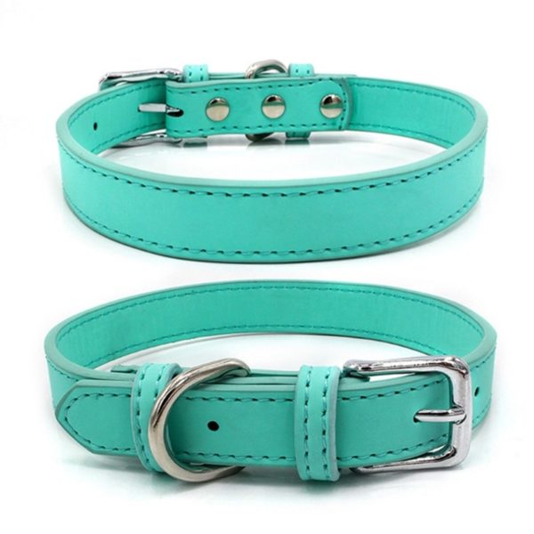 5 Colors PU Small Dogs Collars XS-M Adjustable Zinc Alloy Solid Color Puppy Collar Comfortable Durable Pets Supplies Accessories - Image 6