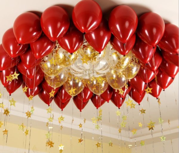 50pcs ruby red latex balloons love heart Inflatable air helium balloon valentine's day marriage wedding party decor supplies - Image 5