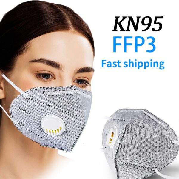 6 Layers KN95 FFP3 Face Mask Unisex Mascarillas Masque With Air Valve Respirator Dust Mouth Masks Safety FFP2 маска Dropshipping