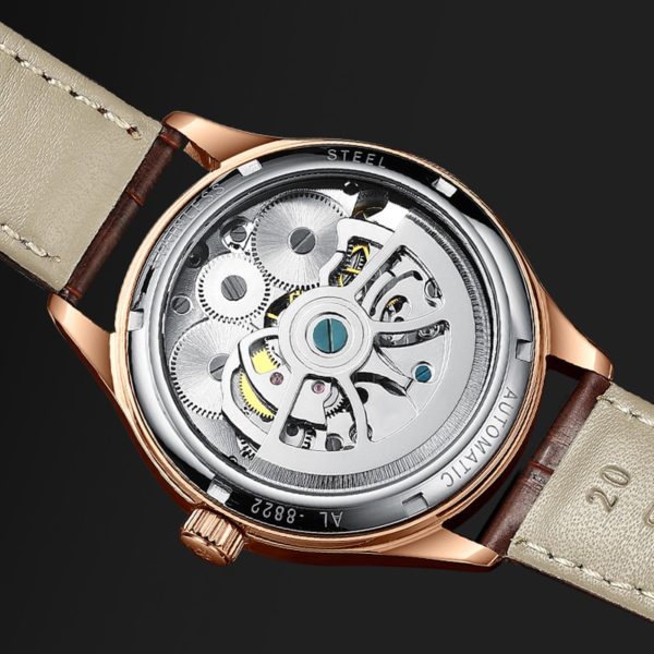 AILANG Original design watch men's double flywheel automatic mechanical watch fashion casual business men's clock Original - Image 5