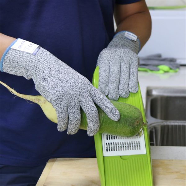 Anti Cut Proof Gloves Hot Sale GMG Grey Black HPPE EN388 ANSI Anti-cut Level 5 Safety Work Gloves Cut Resistant Gloves - Image 4