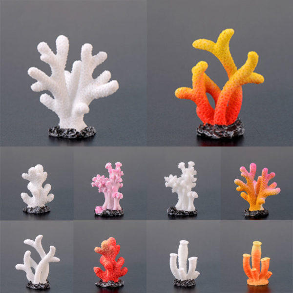 Artificial Coral Fish Tank Decoration Resin DIY Small Ornaments Aquarium Decor Gifts