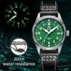 Automatic Mechanical Men's watch Sapphire Crystal Stainless Steel NH35 Pilot watch1940 Leather Waterproof automatic watch men