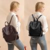 Backpack Women 2021 New Korean Version Of All-Match Anti-Theft Backpack Ladies Soft Leather School Bag Large Capacity Travel Bag - Image 2