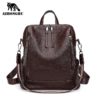 Backpack Women 2021 New Korean Version Of All-Match Anti-Theft Backpack Ladies Soft Leather School Bag Large Capacity Travel Bag