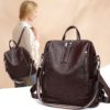 Backpack Women 2021 New Korean Version Of All-Match Anti-Theft Backpack Ladies Soft Leather School Bag Large Capacity Travel Bag - Image 4