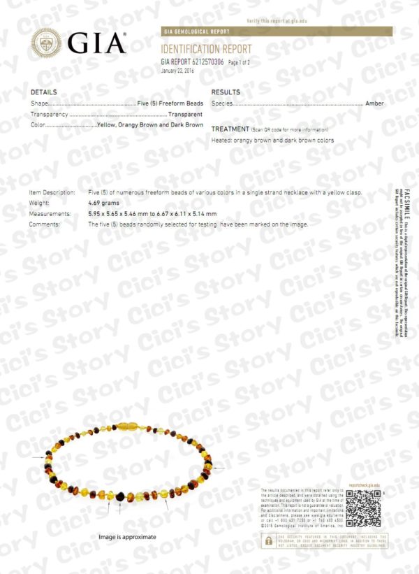 Baltic Amber Teething Necklace/Bracelet for Baby - Simple Package - 7 Sizes - 10 Colors - Lab Tested - Image 6